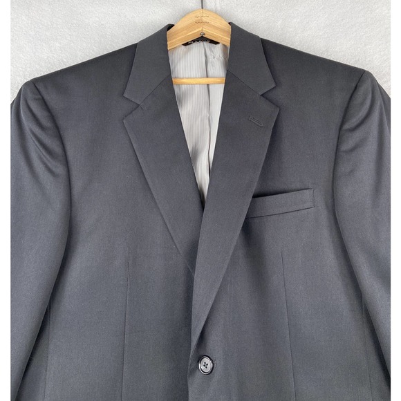 JoS A. Bank Tropical Blend Blazer Men's 42S 2-Button Black Wool Cotton Blend NEW - Picture 2 of 10